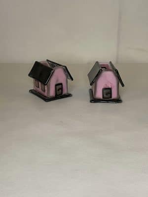 Lyserøde mini glashuse